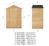 image for Overlap Apex Single Door Windowless 3x4