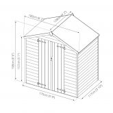 image for Overlap Apex with Double Doors Windowless 6x4
