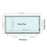image for Premium Shiplap Pent Shed 8x4