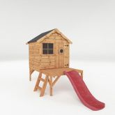 image for Snug Playhouse with Tower and Slide