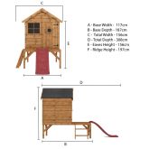 image for Snug Playhouse with Tower and Slide