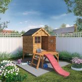 image for Snug Playhouse with Tower and Slide