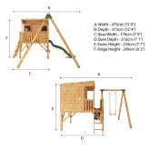 image for Pent Style Playhouse with Tower and Activity Set