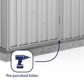 image for Absco Space Saver Grey Metal Pent Shed 5x3