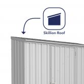 image for Absco Space Saver Grey Metal Pent Shed 7ft5 x 3