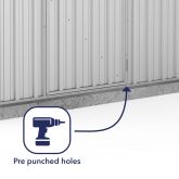 image for Absco Space Saver Grey Metal Pent Shed 7ft5 x 3
