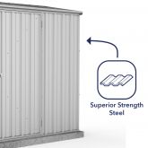 image for Absco Space Saver Grey Metal Pent Shed 7ft5 x 3