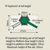 image for Explorer2 Climbing Frame with Den, Jungle Run, and Slide