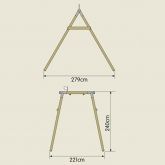 image for Single Round Wood Swing Frame