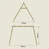 image for Triple Round Wood Swing Frame